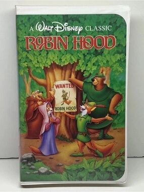 Robin Hood VHS Disney Video Tape Black Diamond Classics VTG Clamshell
